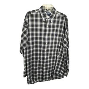 Men's Green and Navy Plaid Ralph Lauren Shirt